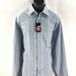 Men's Culture Blue Red Casual Button Down Shirt